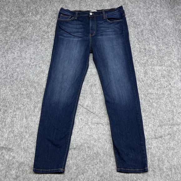 Judy Blue Denim - Judy Blue Jeans Womens 3XL Blue Dark Wash Stretch Mid Rise Skinny Plus Size USA